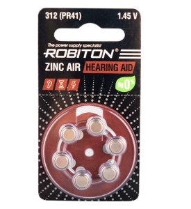 Robiton R-ZA312-BL6 312 PR41 DA312 V312A HEARING AID BL6 Robiton R-ZA312-BL6 312 PR41 DA312 V312A HEARING AID BL6