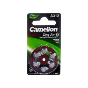 фото Camelion Zinc Air 312 Mercury Free A312-BP6 BL6 фото Camelion Zinc Air 312 Mercury Free A312-BP6 BL6