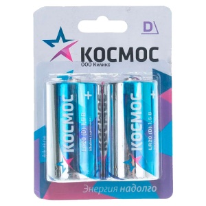 Космос LR20 Alkaline KOCLR20MAX2BL BL2 Космос LR20 Alkaline KOCLR20MAX2BL BL2