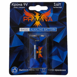 Praana 9V 6LR61 Basic Alkaline BL1