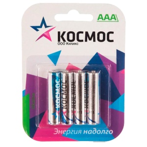Космос LR03 Alkaline KOCLR034BL_CLASSIC BL4 Космос LR03 Alkaline KOCLR034BL_CLASSIC BL4