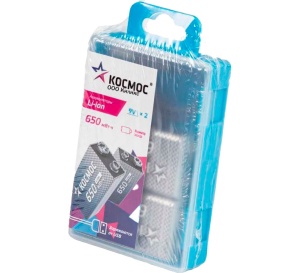 Космос Li-ion 9v 650mah KOCLi9V650mAh2B BOX2