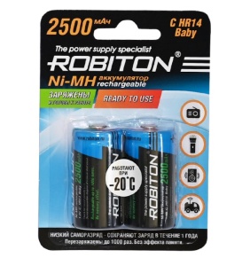 Robiton HR14 2500mah RTU2500MHC NI-MH BL2 Robiton HR14 2500mah RTU2500MHC NI-MH BL2