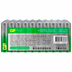 GP LR03 Super Alkaline G-TECH 24AA21-2CRSWC60 SR60