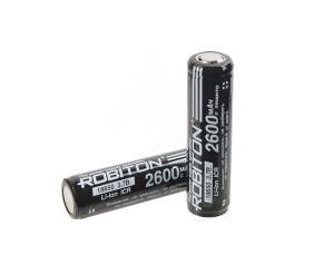 Robiton 18650 2600 с защитой с плоским контактом PK1 Robiton 18650 2600 с защитой с плоским контактом PK1