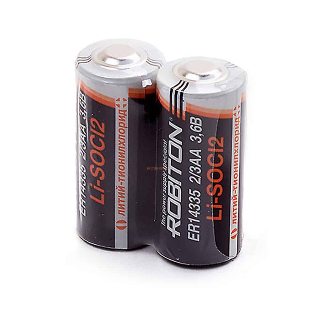 Батарейки питания купить. Батарейка er14335. Батарейка Robiton er14335 LSC 2/3aa 1600ma 3.6v. Батарейка Robiton литиевая АА. Er14335-2/3аа 3.6v Robiton элемент питания.