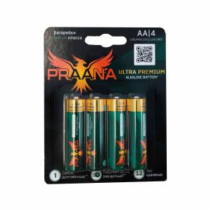 Praana AA LR6 Ultra Premium Alkaline BL4