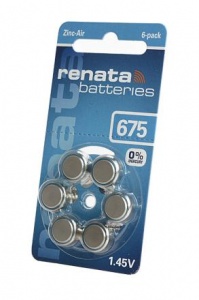 Renata Zinc Air 675 PR44 1,4V для слуховых аппаратов BL6 Renata Zinc Air 675 PR44 1,4V для слуховых аппаратов BL6