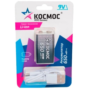Космос Li-ion 9v 650mah KOCLi9V650mAh1BL BL1