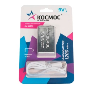 Космос Li-ion 9v 1200mah KOCLi9V1200mAh1BL BL1