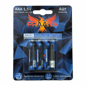 Praana AAA LR03 Basic Alkaline BL4