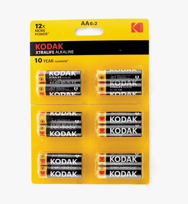 Картинка kodak lr6 xtralife alkaline perforated kaa-2x6 perf 6x2bl bl12 в Киликс