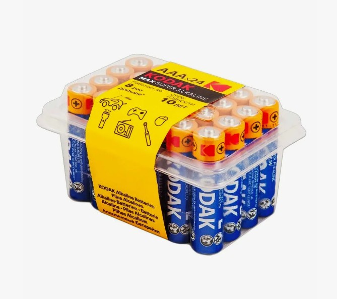 Картинка kodak lr03 max super alkaline 24 3a pvc plastic box24 в Киликс