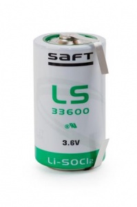 Saft LS33600 D 3.6v CNR с ленточными выводами