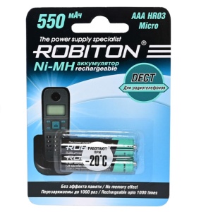 Robiton HR03 550mah 550MHAAA-2 DECT NI-MH BL2
