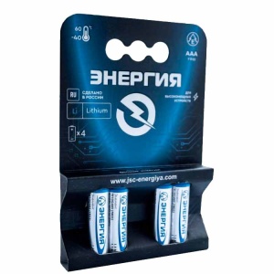 Энергия AAA FR03 FR10G445 Lithium BL4