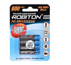 Robiton HR03 600mah 600MHAAA-4 NI-MH BL4