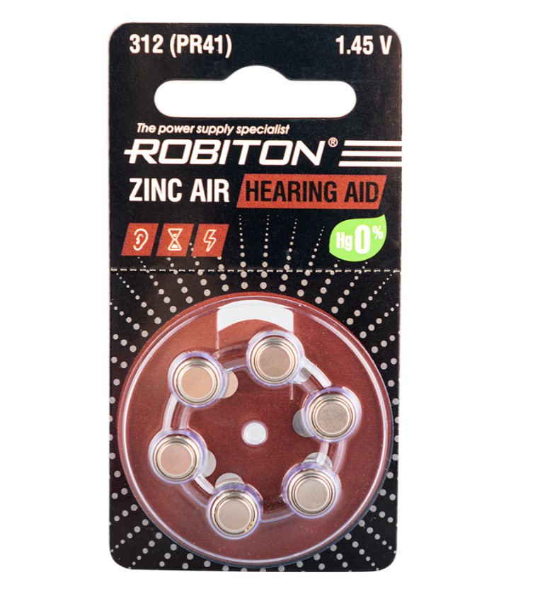 Картинка robiton r-za312-bl6 312 pr41 da312 v312a hearing aid bl6 в Киликс