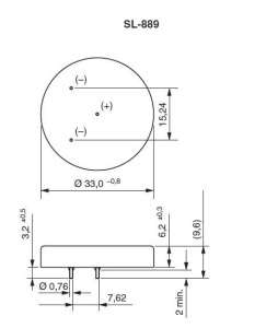 Картинка tadiran sl-889/p 1/10d pins с 2 выводами под пайку в Киликс
