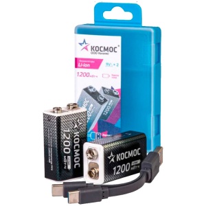 Картинка космос li-ion 9v 1200mah kocli9v1200mah2b box2 в Киликс