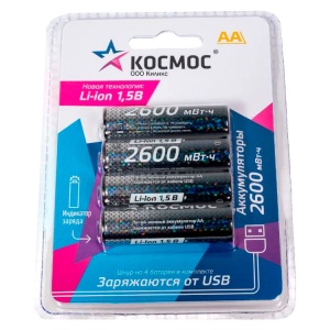 Картинка космос li-ion aa 2600mah kocr6li2600mwh4bl bl4 в Киликс