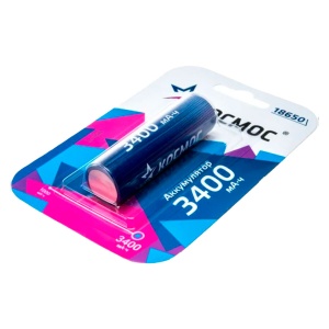 Картинка космос 18650 3400mah koc18650li-ion34ubl1 без защиты bl1 в Киликс