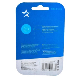 Картинка космос 18650 2200mah koc18650li-ion22ubl1 без защиты bl1 в Киликс