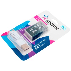 Картинка космос li-ion 9v 650mah kocli9v650mah1bl bl1 в Киликс